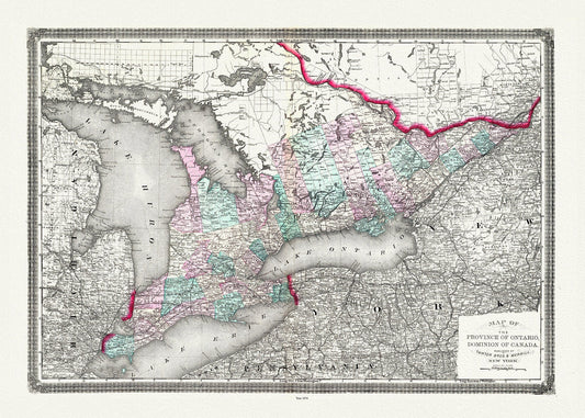 Ontario, Canada, Taintor Brothers & Merrill auth., 1874 - The Map Chest