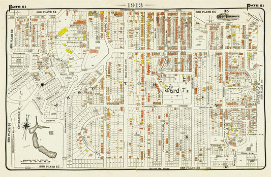 Plate 61, Toronto West, High Park North to Junction, 1913 - The Map Chest