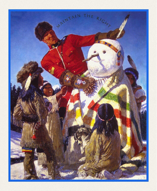 RCMP, Maintain The Right, Ver. VI, poster on heavy cotton canvas, 50 x 70 cm, 20 x 25" approx. - The Map Chest
