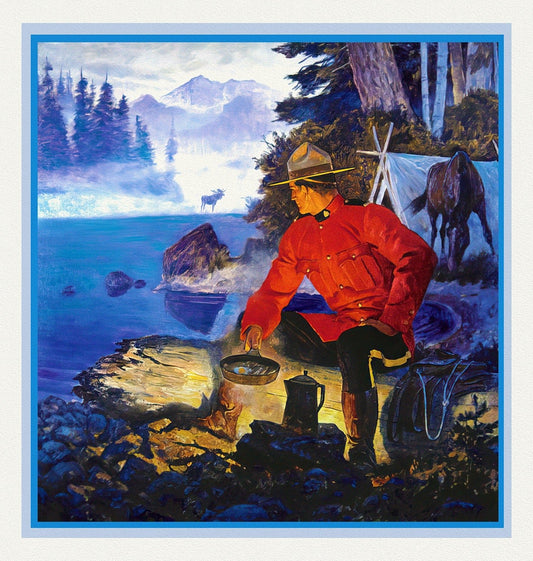 RCMP, Maintain The Right, Ver. XII, poster on heavy cotton canvas, 50 x 70 cm, 20 x 25" approx. - The Map Chest