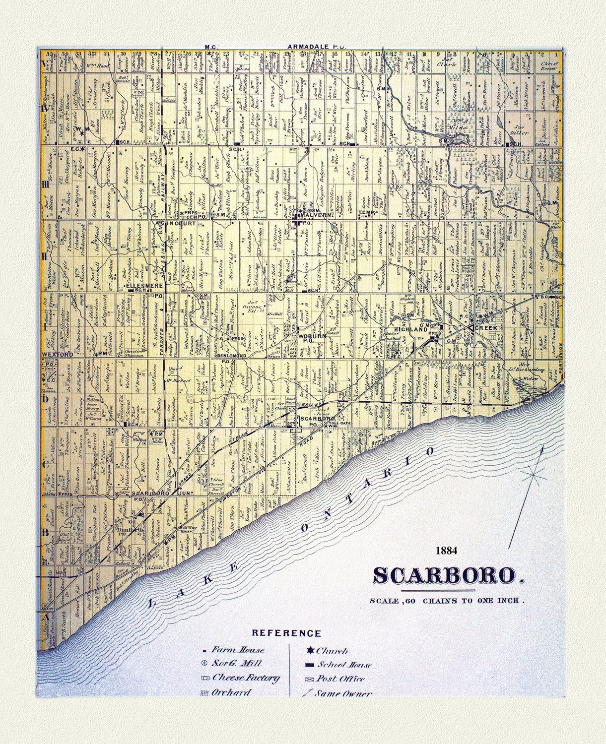 Scarboro, York County Atlas,1884 - The Map Chest