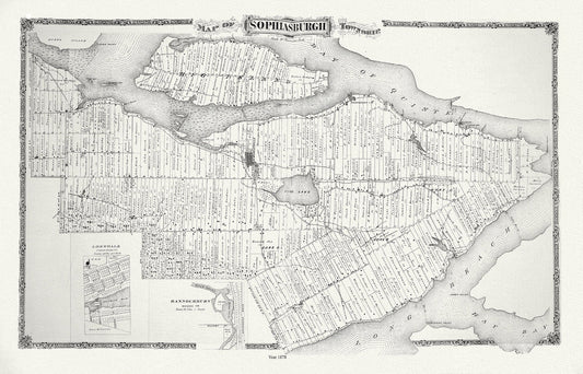 Sophiasburgh Township, Ont., 1878 , map on durable cotton canvas, 50 x 70 cm, 20 x 25" approx. - The Map Chest