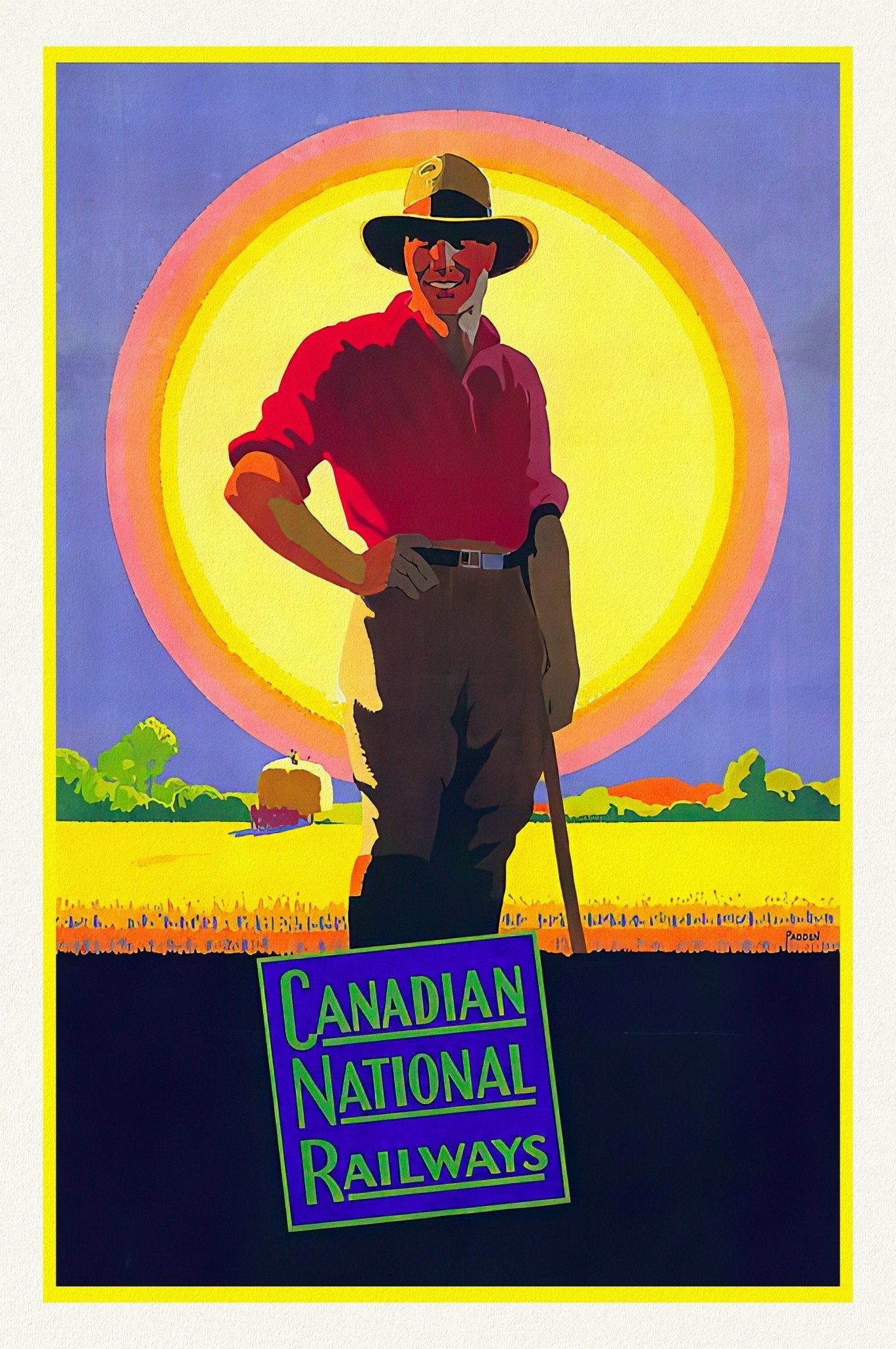 The West, CNR, travel poster reprinted on durable cotton canvas, 50 x 70 cm, 20 x 25" approx. - The Map Chest