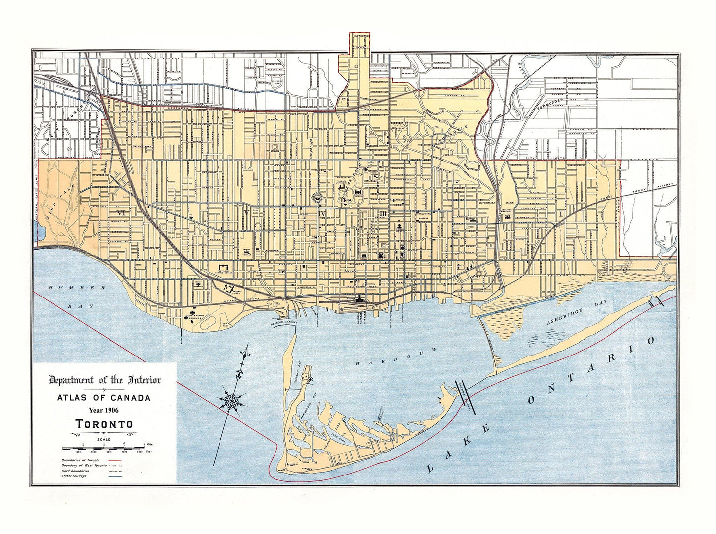 Toronto: White et Canada Department of Interior, Toronto, 1906 - The Map Chest