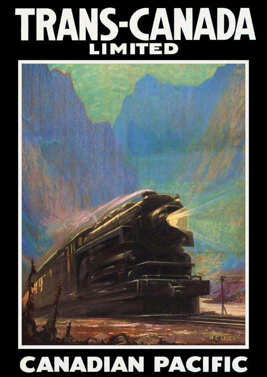 Trans - Canada, Canadian Pacific Railway Ver. VI, vintage war poster on durable cotton canvas, 50 x 70 cm, 20 x 25" approx. - The Map Chest