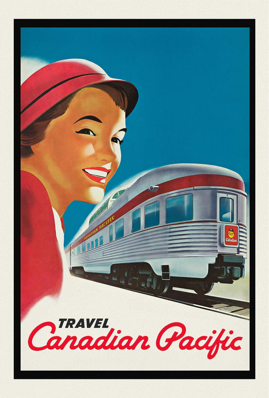 Travel Canadian Pacific, vintage poster on durable cotton canvas, 50 x 70 cm, 20 x 25" approx. - The Map Chest