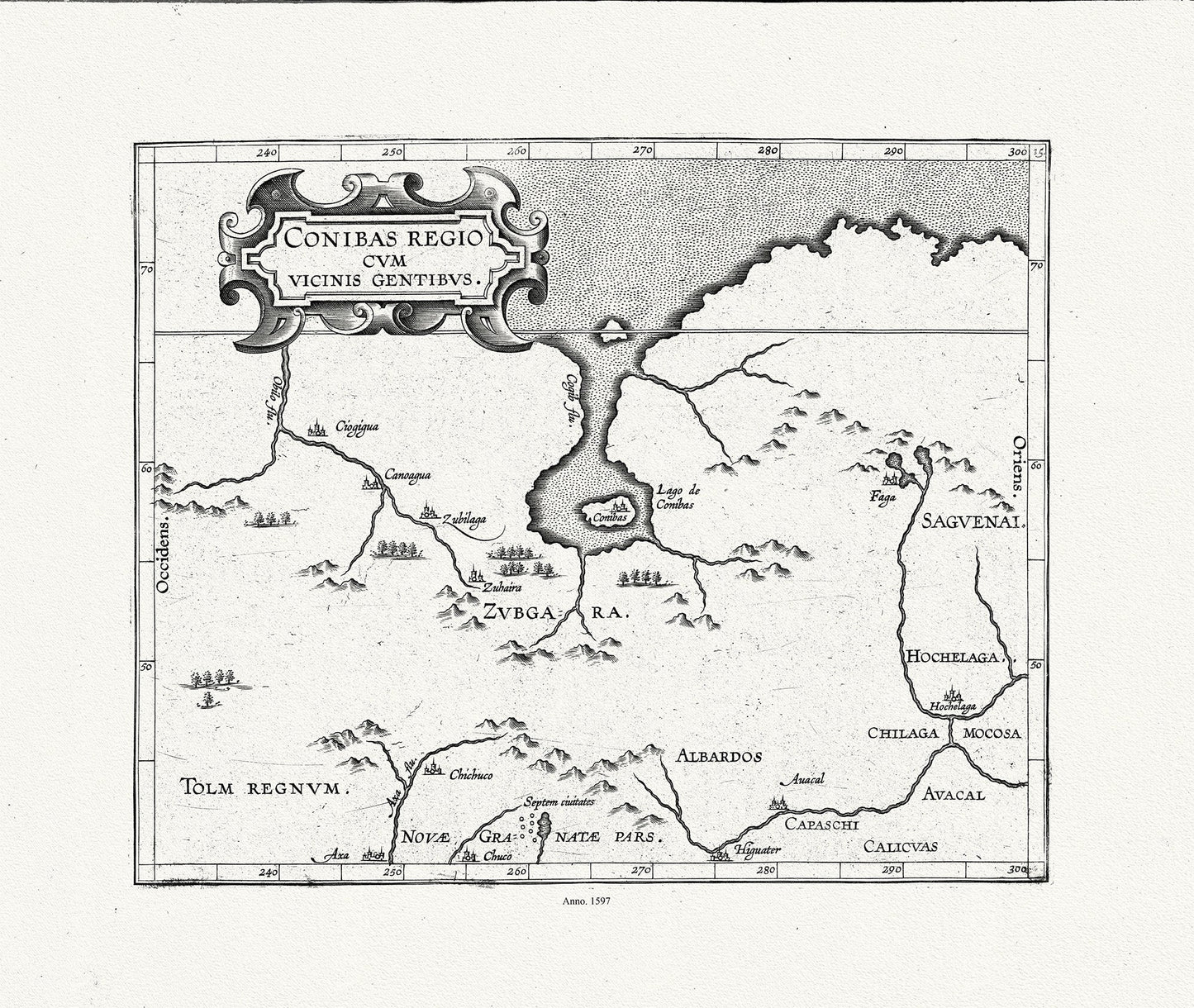 Wytfliet, Corneille, Conibas regio cum vicinis gentibus, Central Canada, 1597E - The Map Chest