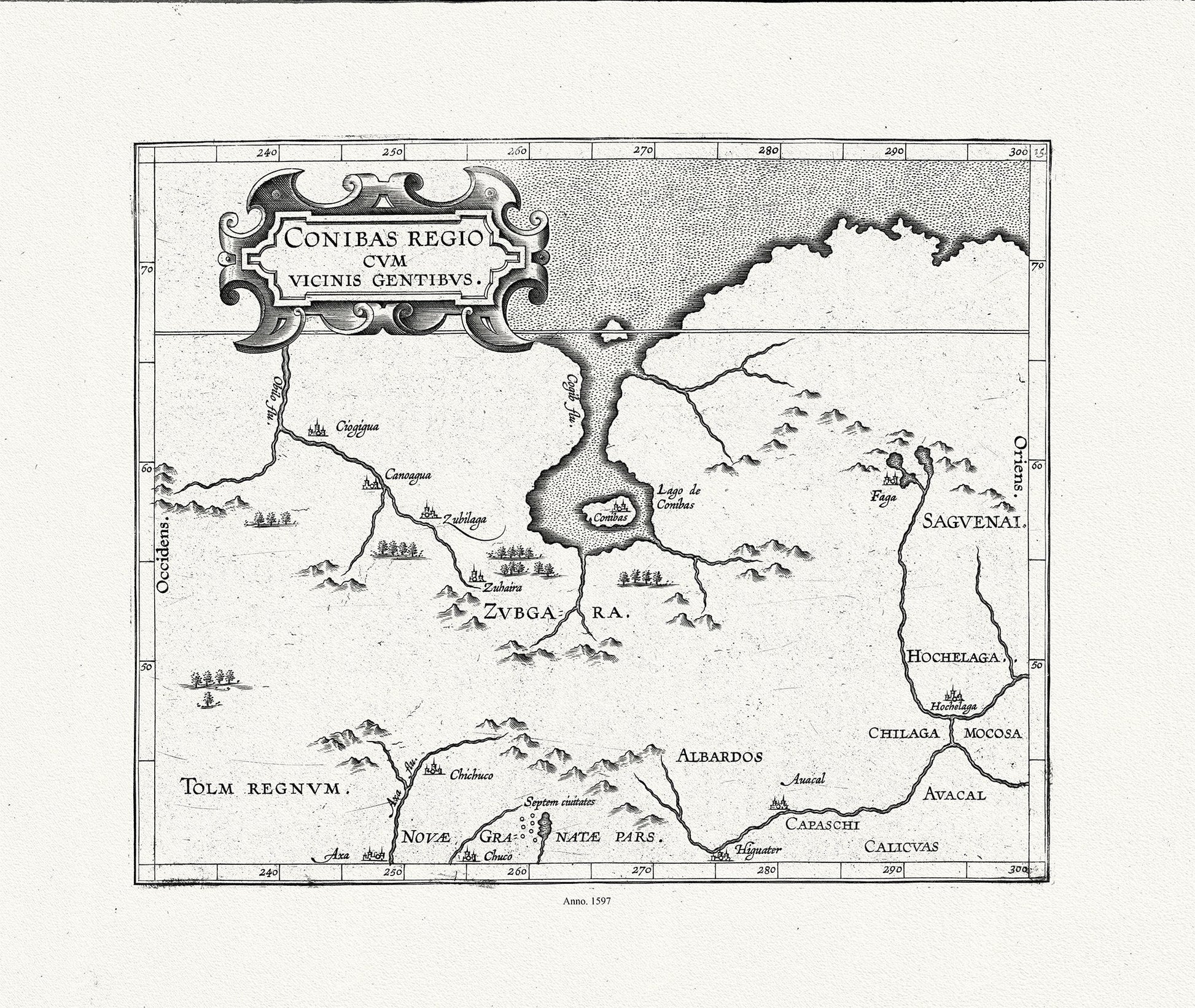 Wytfliet, Corneille, Conibas regio cum vicinis gentibus, Central Canada, 1597E - The Map Chest