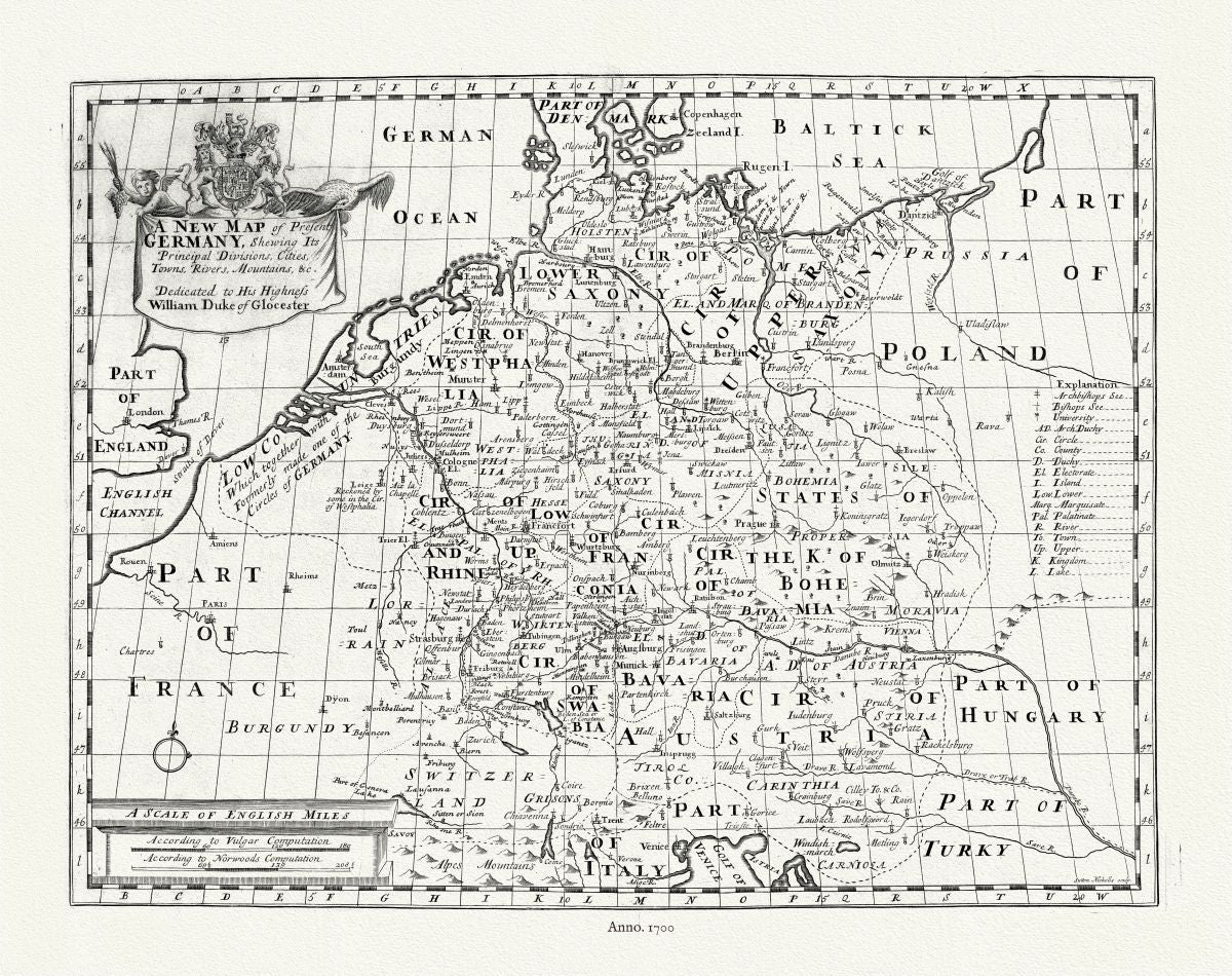 Europe:  Germany, 1700, Wells auth.
