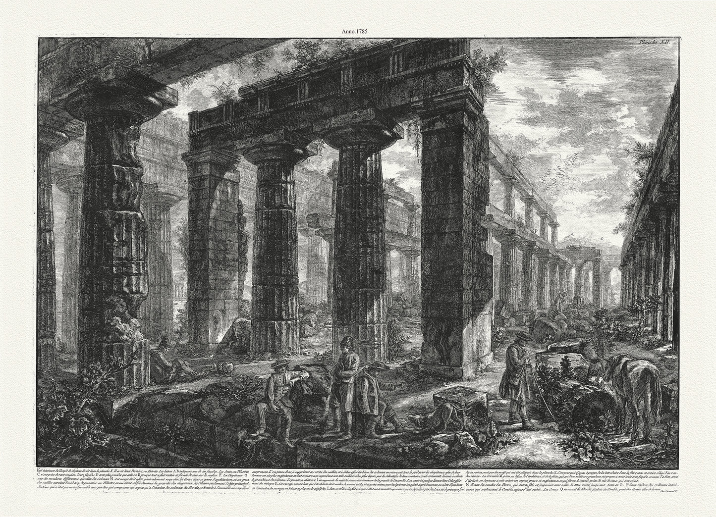 Roman Empire:  Giovanni Battista Piranesi, Interieure du Temple de Neptune, 1785