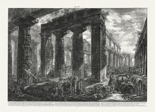 Roman Empire:  Giovanni Battista Piranesi, Interieure du Temple de Neptune, 1785