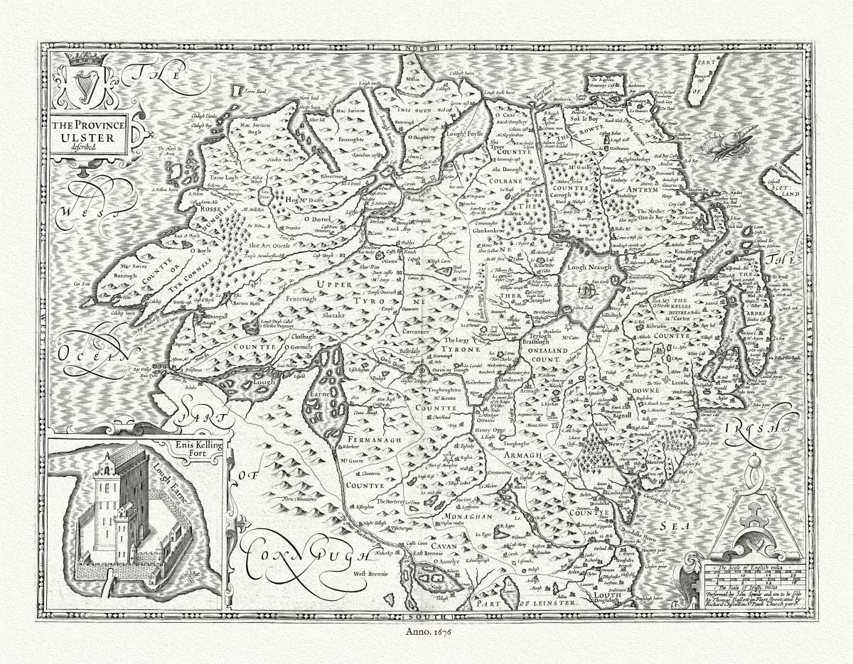 Europe: Ireland. Province Ulster, 1676, Speed authore