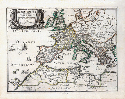 Roman Empire: Romani Imperii Qua Occidens est Descriptio, 1669. Rossi et al. auth.