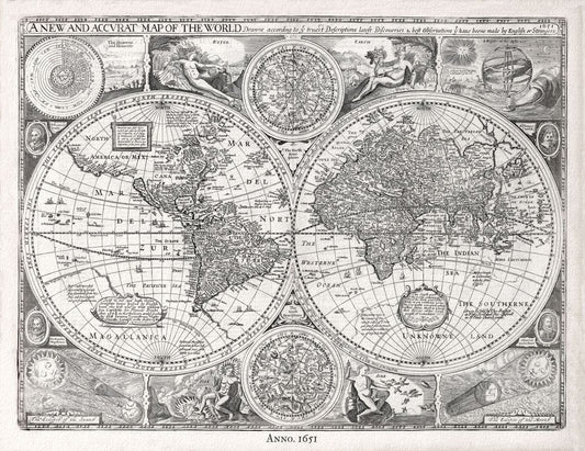 World Maps:  Speed, World, 1651