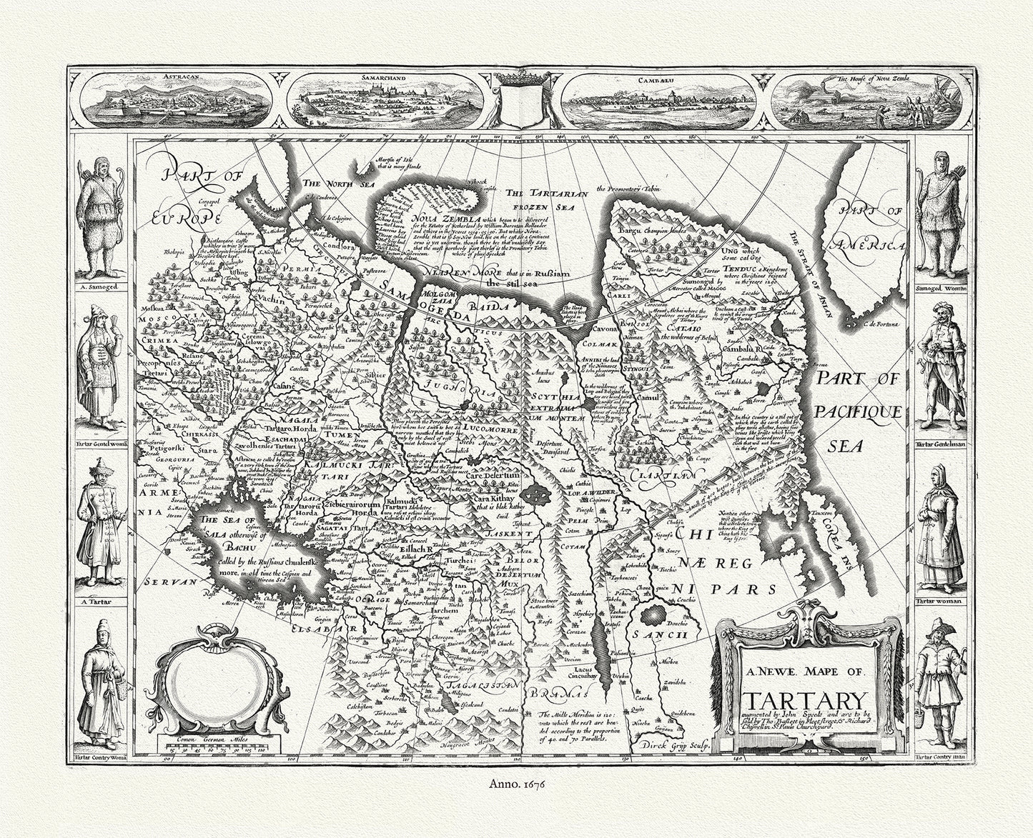 Asia: Tartary, Tartaria, 1676, Speed authore