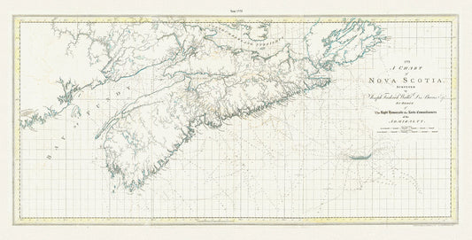A chart of Nova Scotia, 1775, Des Barres auth. - The Map Chest