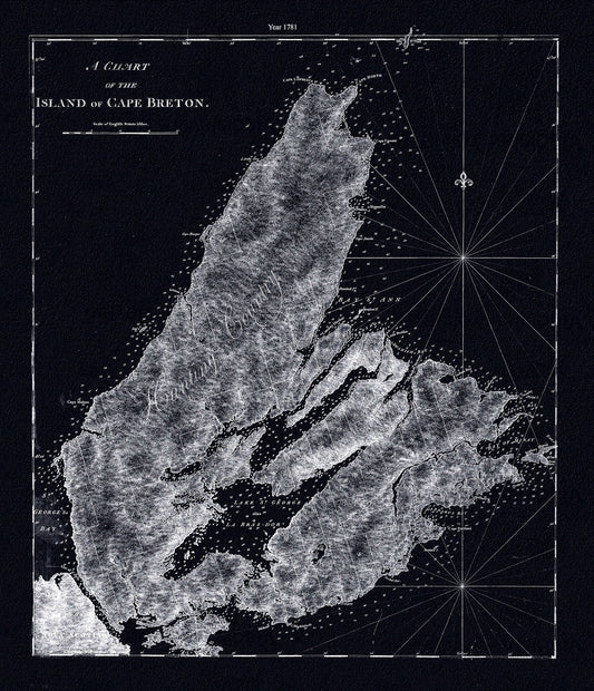 A chart of the island of Cape Breton, Nova Scotia,1781, Des Barres auth. Ver. BWI - The Map Chest