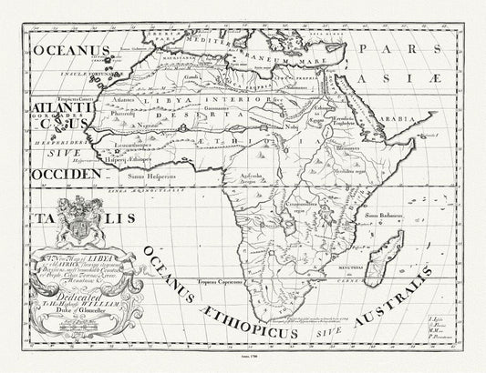 Africa: A New Map of Libya or old Africk, Wells auth., 1700 - The Map Chest