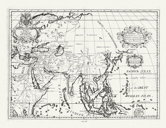 Asia: A New Map of Present Asia, Wells auth., 1700 - The Map Chest