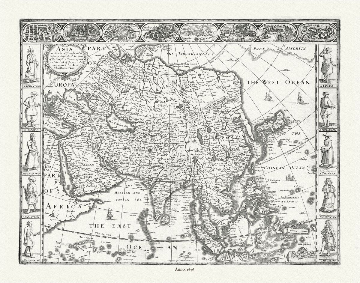 Asia: Asia, 1676, Speed authore - The Map Chest