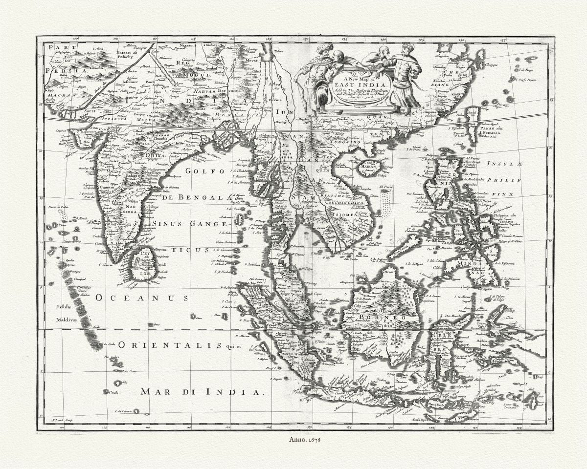 Asia: East India, 1676, Speed authore - The Map Chest