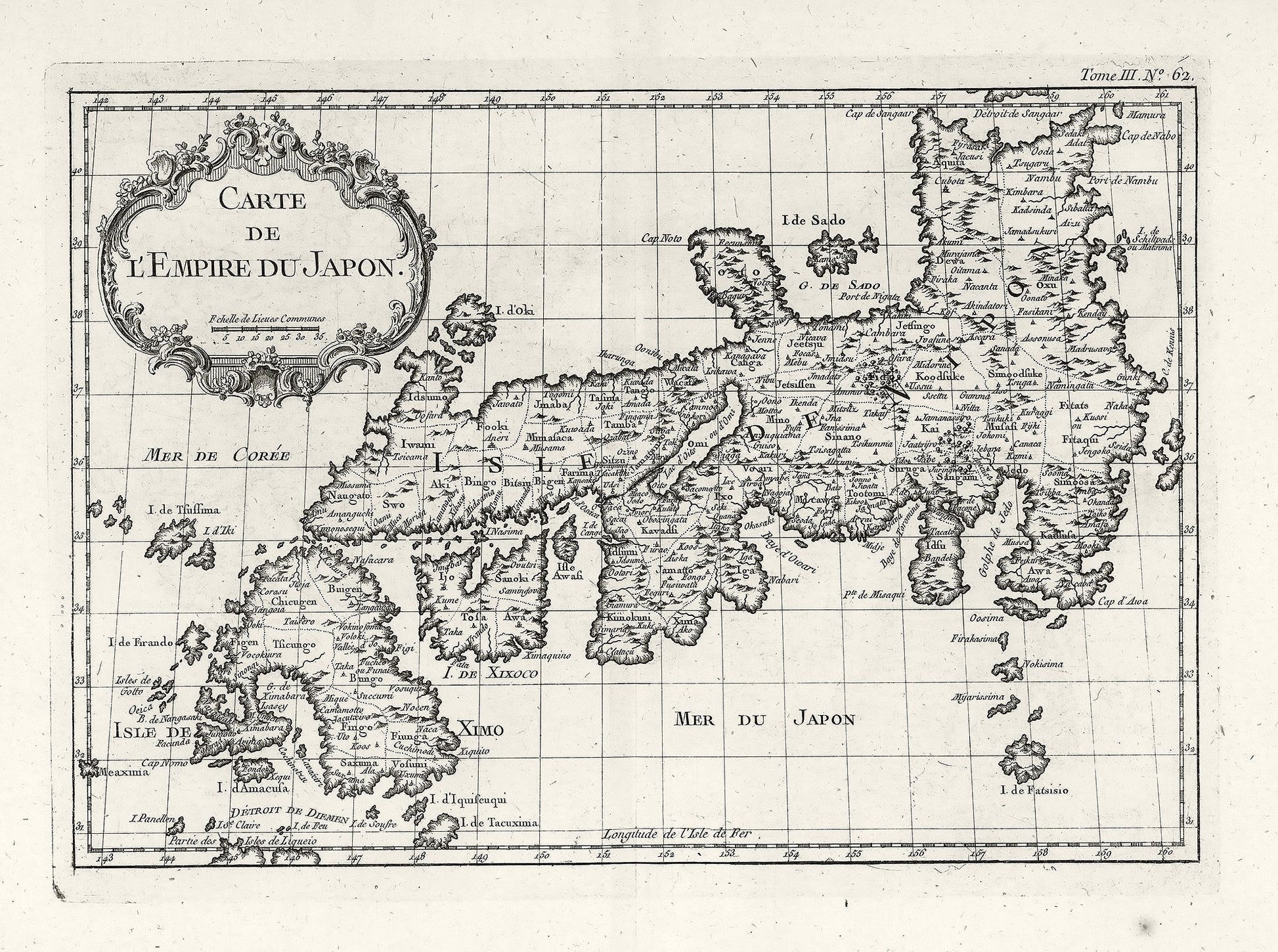 Asia: Japan: Bellin - Carte de L'Empire du Japon - 1764 - The Map Chest
