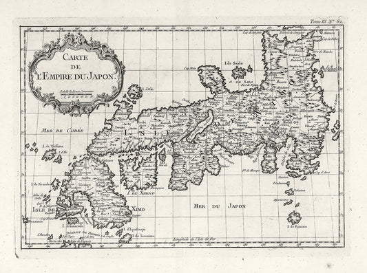 Asia: Japan: Bellin - Carte de L'Empire du Japon - 1764 - The Map Chest