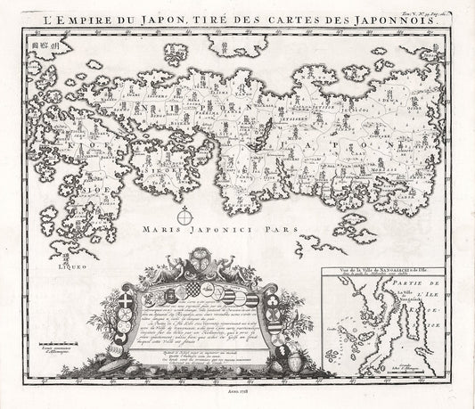Asia: Japan: Henri Chatelain - Tome V. No. 54. Page 161. L'Empire du Japon, Tire des Cartes des Japonnois, 1718 - The Map Chest
