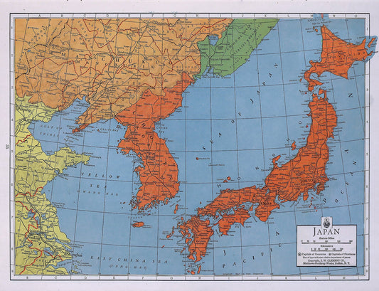 Asia: Japan: J.W. Clement Co. - Japan - 1943 - The Map Chest