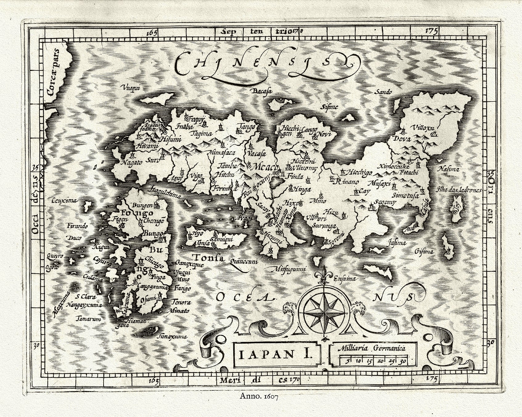 Asia: Japan: Mercator et Hondius, Iapan Insula,1607 - The Map Chest