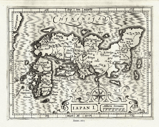 Asia: Japan: Mercator et Hondius, Iapan Insula,1607 - The Map Chest
