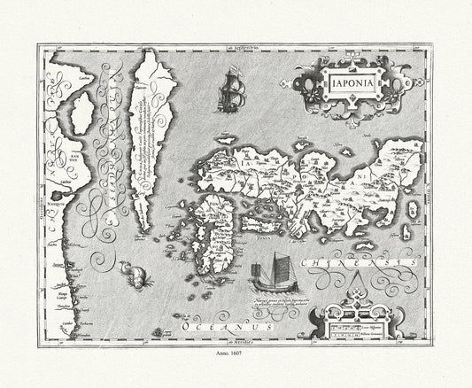 Asia: Japan: Mercator et Hondius, laponia, 1607 - The Map Chest