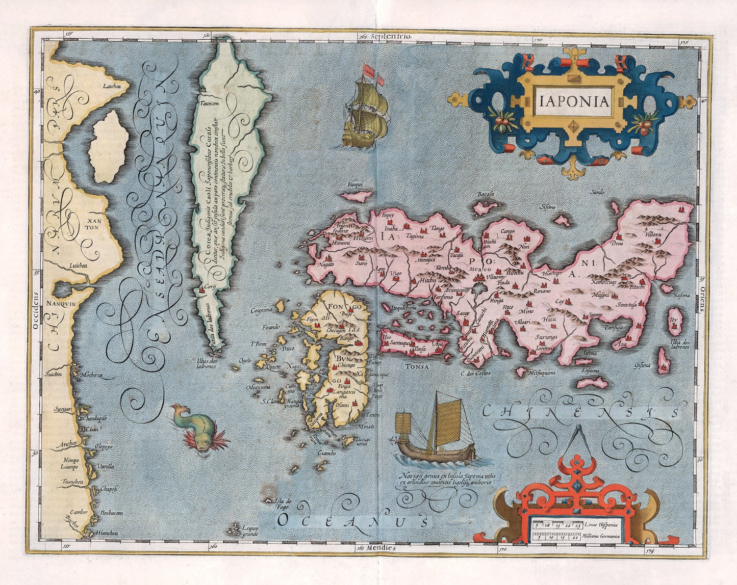 Asia: Japan: Mercator et Hondius - laponia - 1623 - The Map Chest