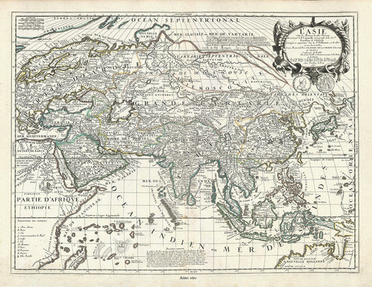 Asia: L'Asie selon les Memoires les plus Nouveau, 1690, Nolin et al. auths. - The Map Chest