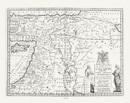 Asia Minor: A New Map of the Eastern Parts of Asia Minor, Wells auth., 1700 - The Map Chest