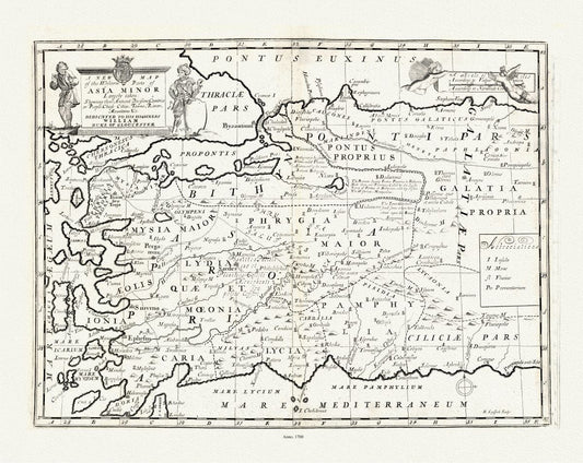 Asia Minor: A New Map of the Western parts of Asia Minor, Wells auth., 1700 - The Map Chest