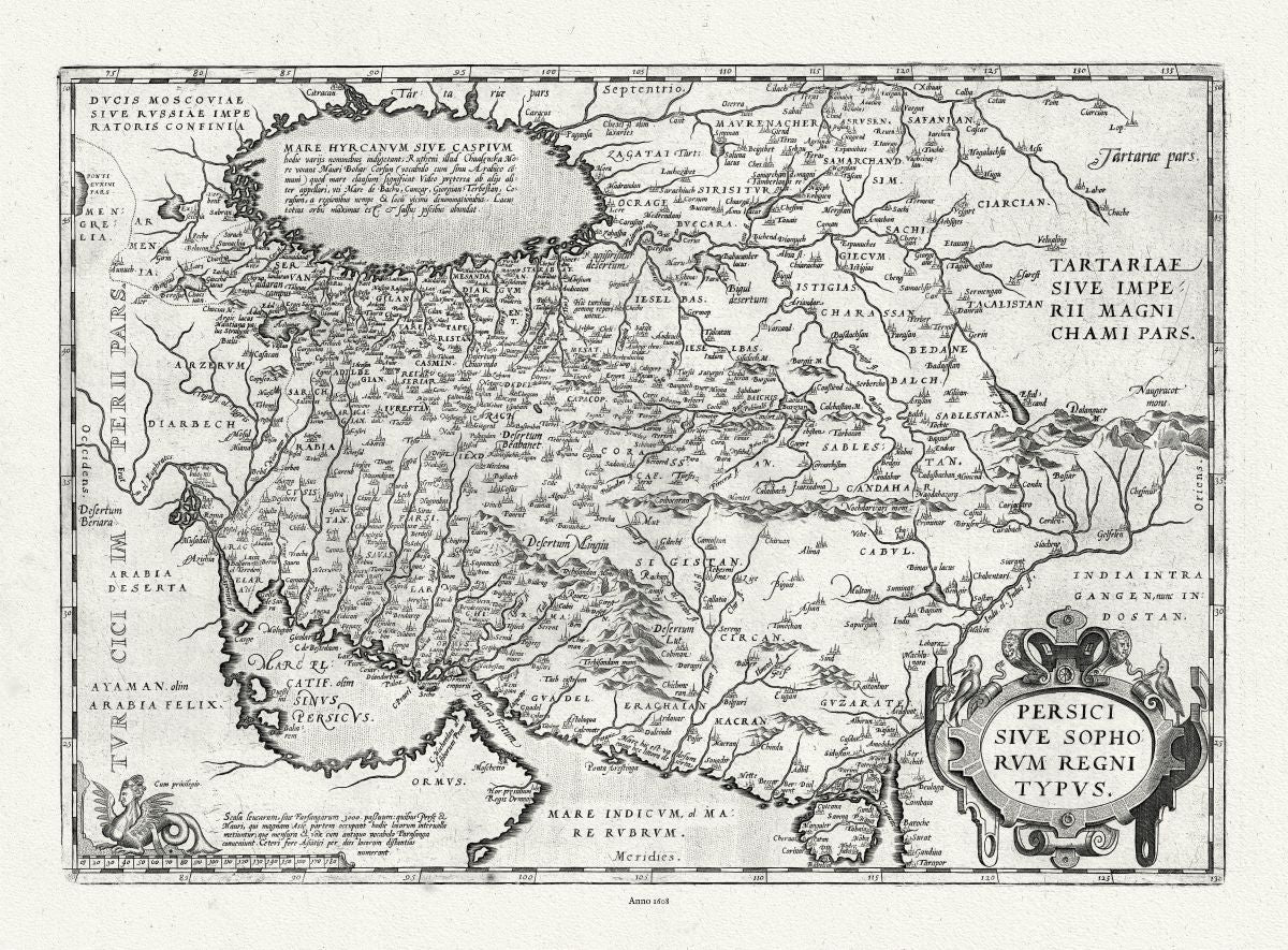 Asia Minor: Asia Minor, Persici, 1608. auth. Ortelius et Vrients. - The Map Chest