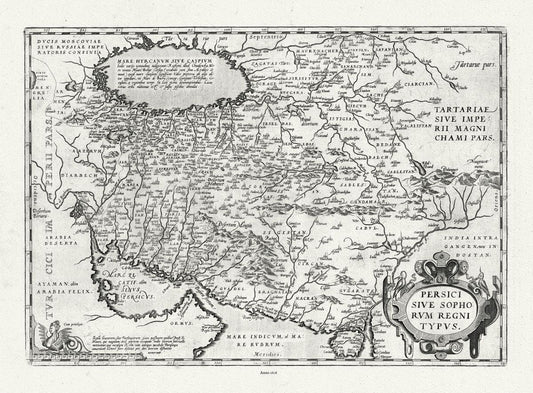 Asia Minor: Asia Minor, Persici, 1608. auth. Ortelius et Vrients. - The Map Chest