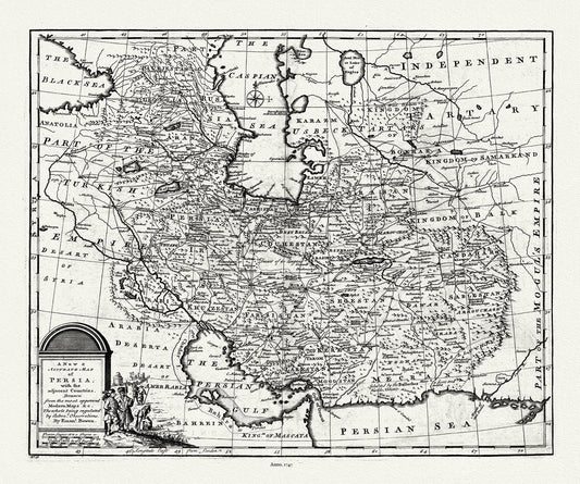 Asia Minor, Bowen - A new & accurate map of Persia, with the adjacent countries,1747, Bowen auth. - The Map Chest