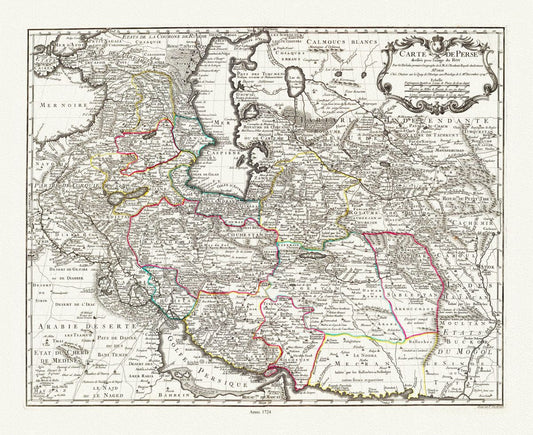 Asia Minor: Delisle, (Guillaume de, 1675 - 1726) ,Carte de Perse, 1724 - The Map Chest