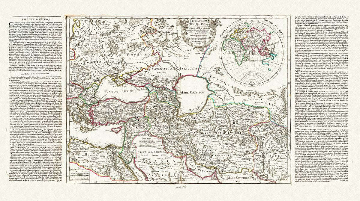 Asia Minor, Delisle, (Guillaume de, 1675 - 1726) ,, Theatrum historicum ad annum Christi quadringentesimu. Pars orientalis, 1705 - The Map Chest