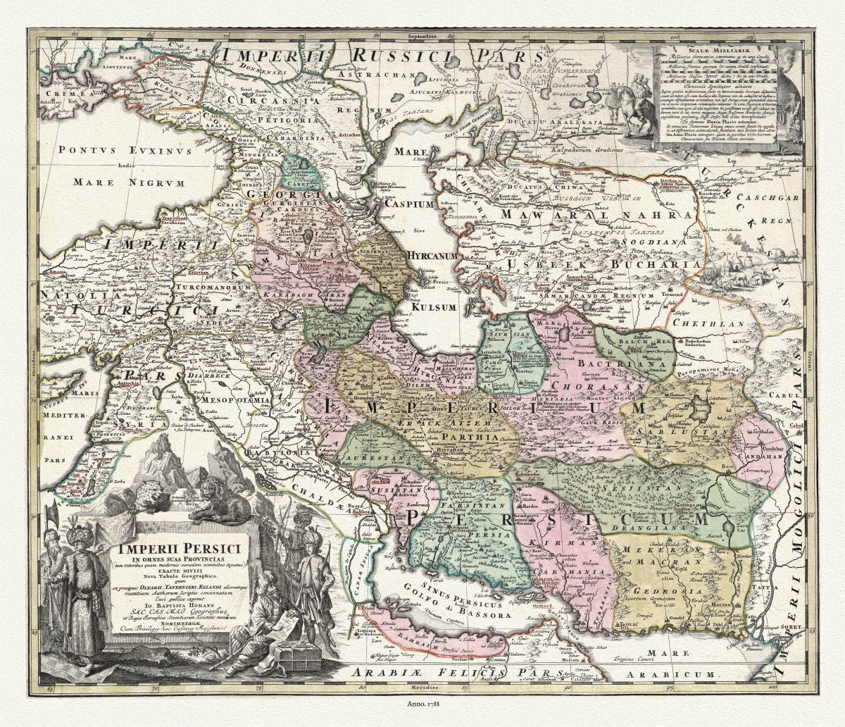 Asia Minor, Imperii Persici,1788, Homann auth. - The Map Chest