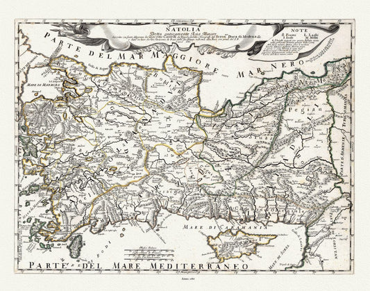 Asia Minor, Natolia Detta anticamente Asia Minore, 1686. Rossi et al. auths. - The Map Chest