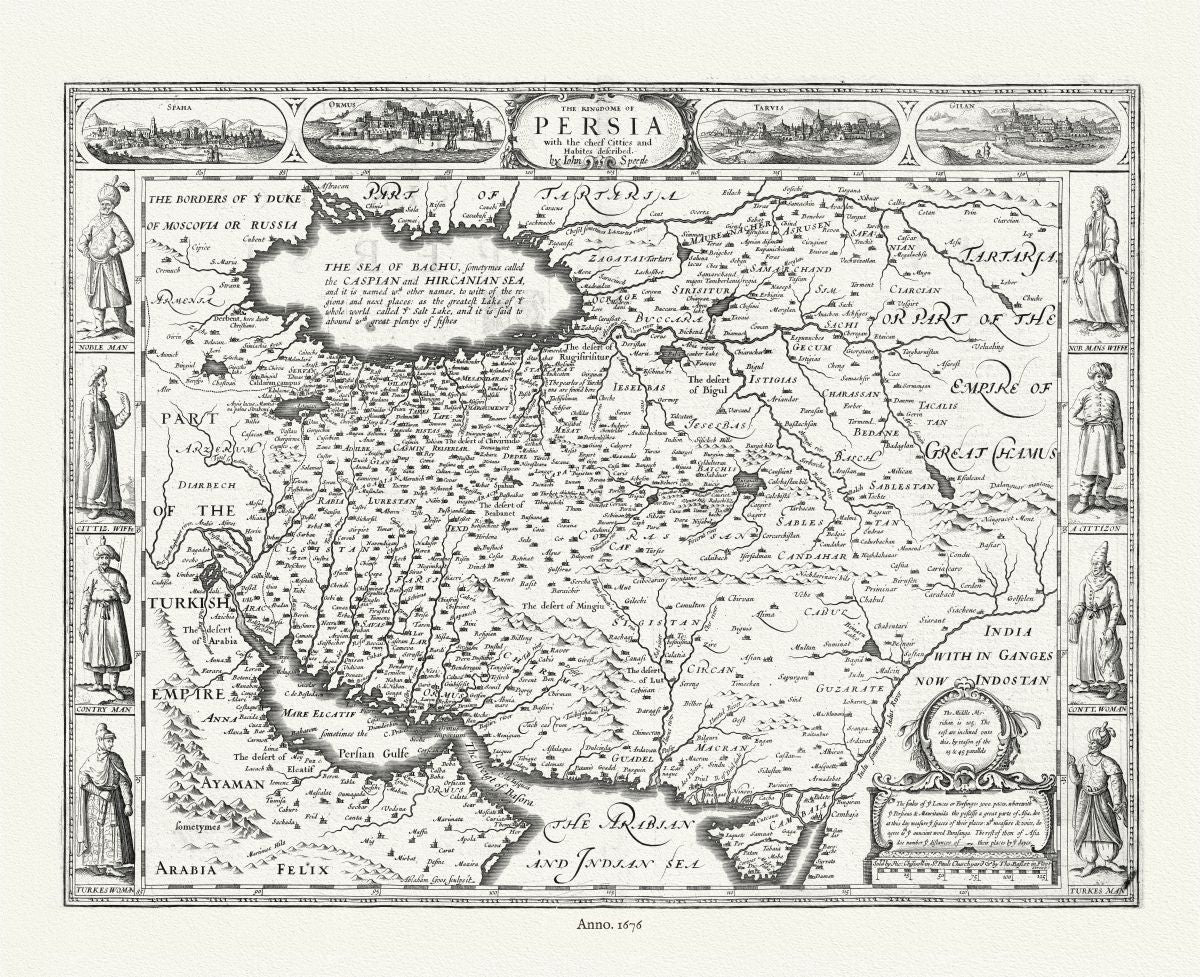 Asia Minor: Persia, 1676, Speed authore - The Map Chest