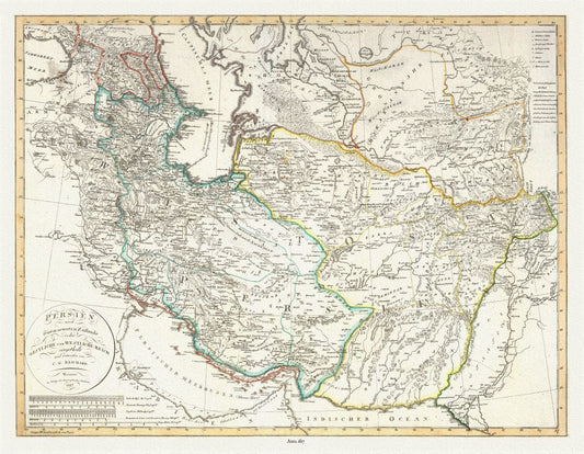 Asia Minor: Persia, 1817, Gaspari et Wieland auths. - The Map Chest