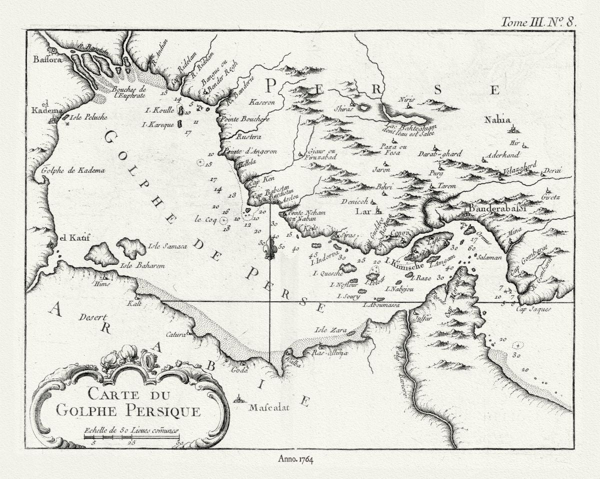 Asia Minor: Persia, Carte du Golphe Persique (Asia Minor), 1764, Bellin auth - The Map Chest
