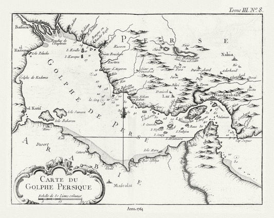 Asia Minor: Persia, Carte du Golphe Persique (Asia Minor), 1764, Bellin auth - The Map Chest