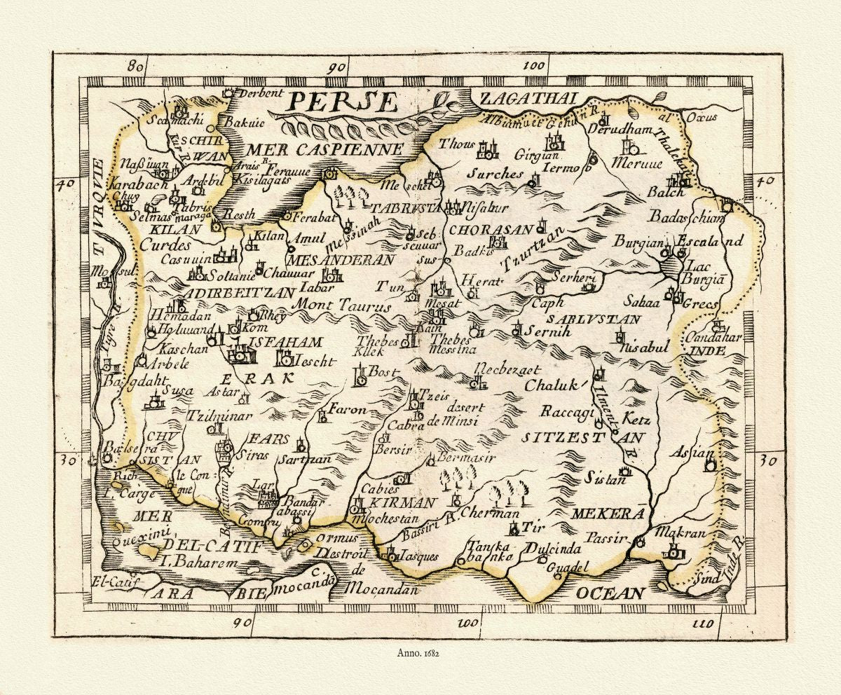 Asia Minor: Persia (Perse) Du Val, 1682 - The Map Chest