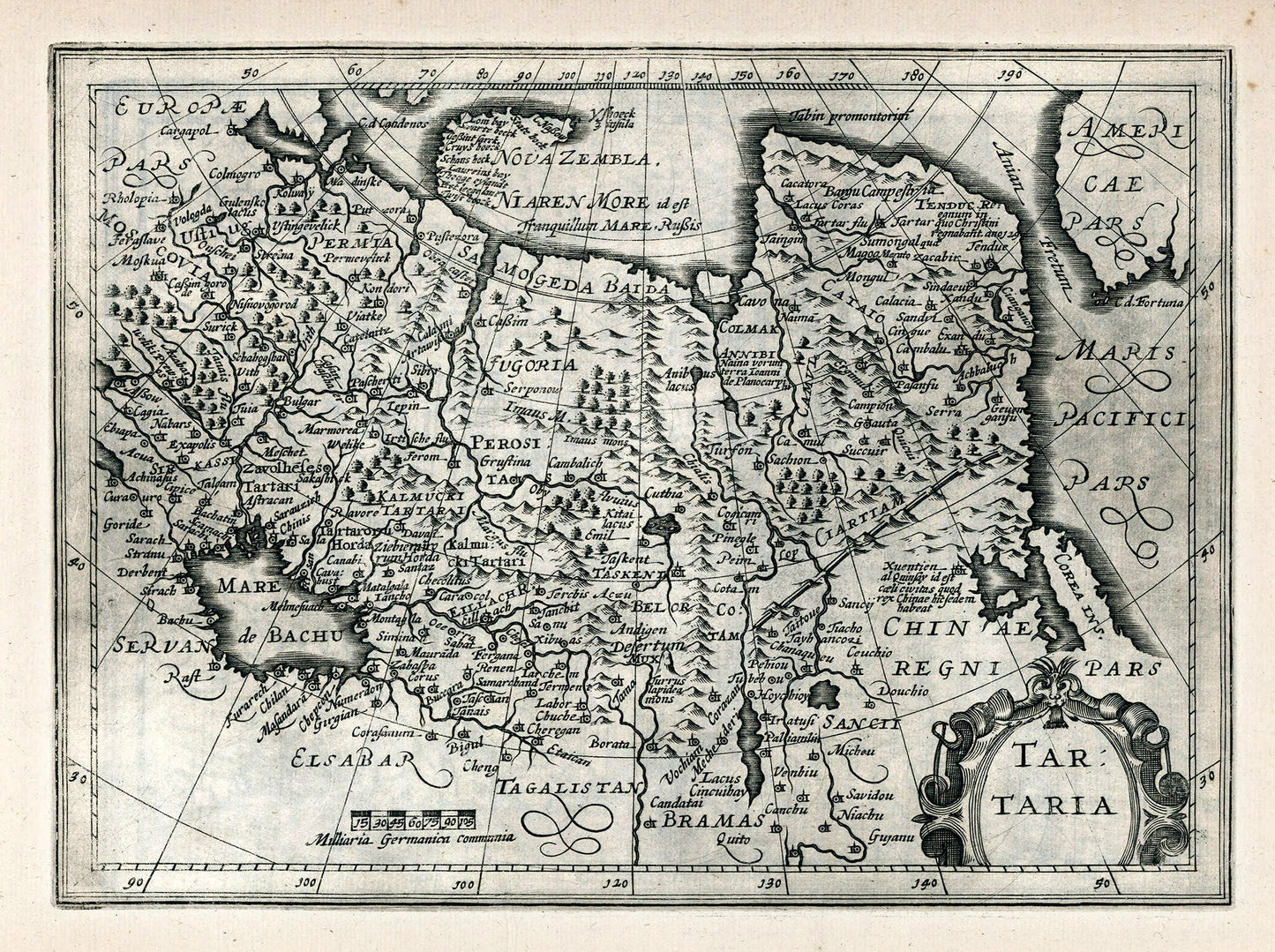 Asia: Tartaria. 1636. Mercator et al. auth. - The Map Chest