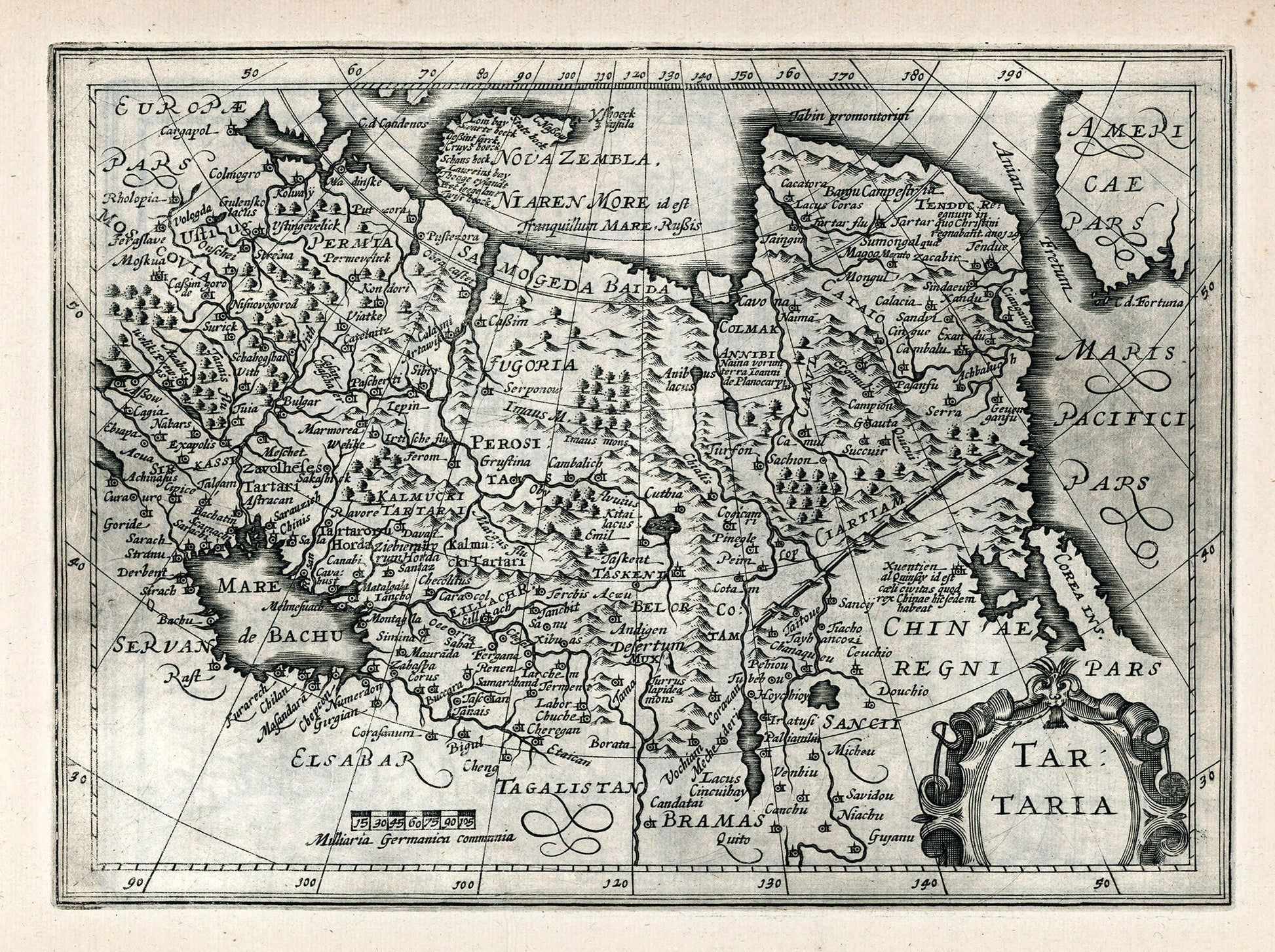 Asia: Tartaria. 1636. Mercator et al. auth. - The Map Chest